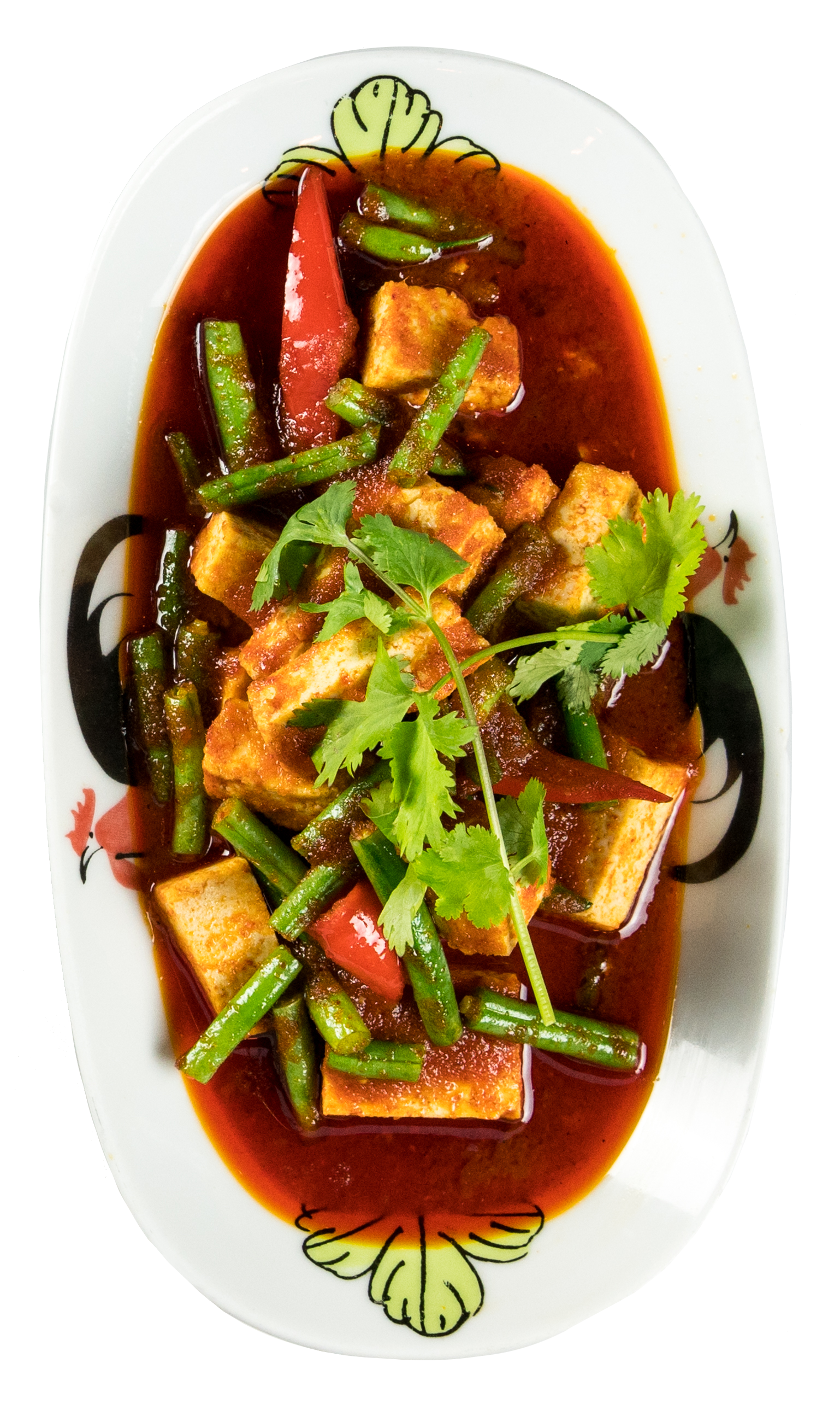 Thaikhun Thai street food tofu in red curry sauce